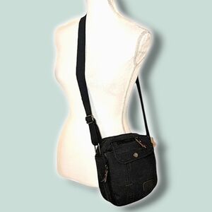 Denim unisex adjustable crossbody bag